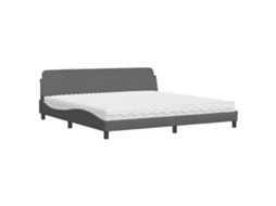 Bed, Beds Vidaxl Cinzeto Tecido (200 X 200 Cm)