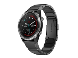 Bracelete de Smartwatch para Garmin Descent MK 2 26mm de aço inoxidável com concha de tartaruga (preta)