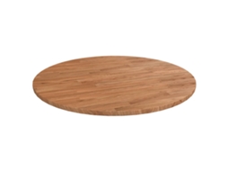 Vidaxl Tampo Mesa Redondo Ø70x1,5 Cm Carvalho Tratado Castanho-claro