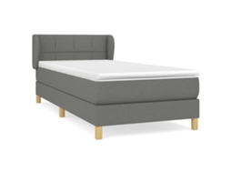 Box Spring Bed, Box Spring Beds Vidaxl Cinzeto Tecido (90 X 200 Cm)