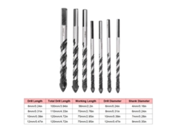 Conjunto De 7 Brocas Twist Em Carbeto Laxiscreed Para Várias Aplicações Profissionais