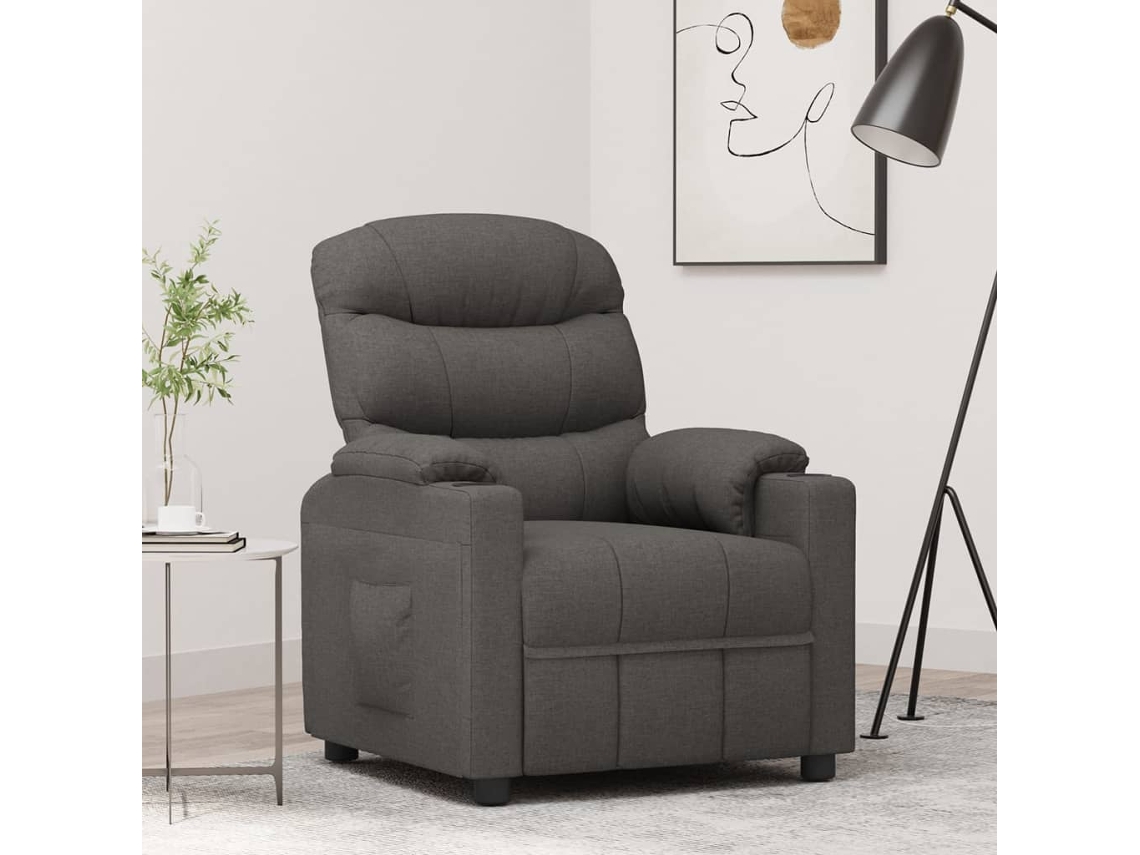 Recliner Chair, Recliner Chairs Vidaxl Cinzeto Tecido