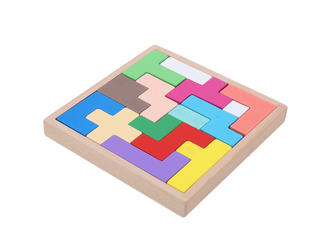 Mali brinquedo de Blocos de Madeira Deslizante para Montar Puzzle Construtivo Bebê Presente
