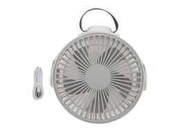 Ventilador De Mesa Laxiscreed Com Movimento 360°, 4 Velocidades E Recarregável Usb Multifuncional