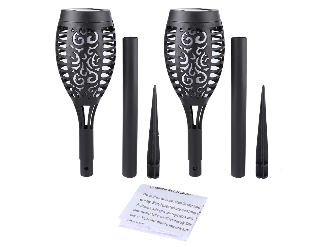 Lâmpada de Chama Solar Led Torch À Prova de Chuva para Jardim Paisagismo Decoração Externa