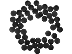 Hemobllo Tampões De Nylon Preto Para Orifícios Armários, 2cm, Fecho De Pressão, 50-unidades, Tampas Redondas De Plástico