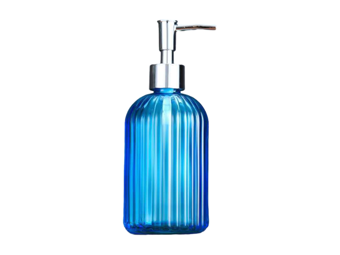 MEOIRUERY Dispensador De Sabão Em Vidro, Garrafa Transparente Recarregável Com Bomba Para Sabão Líquido (400ml)