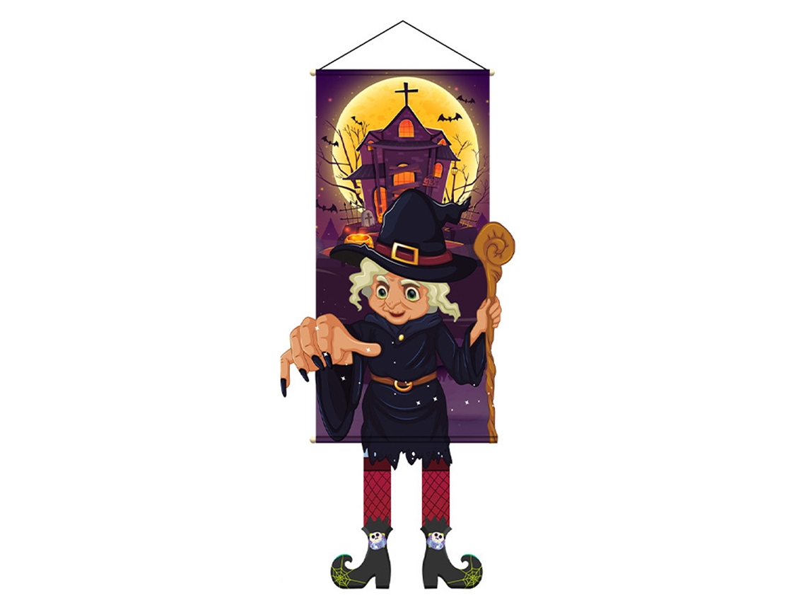 Decorações de Porta Halloween Sinalização de Tecido Grande para Porta Da Frente NEVEANCE