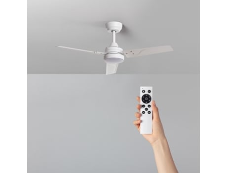 Techbrey Ventoinha de Teto LED Vacker 105cm Motor DC Tonalidade de Cor Selecionável