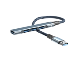 Hub USB Multiportas Vários Conectores IKIKSO (prateado)