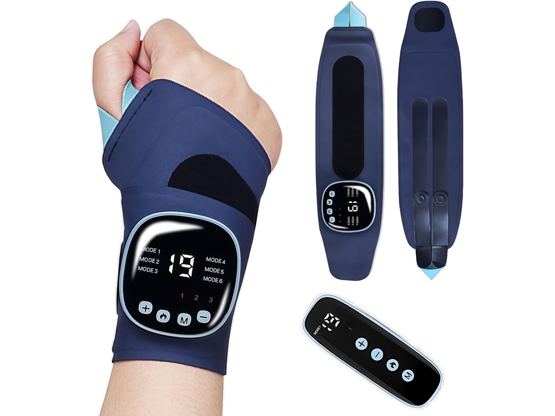 Massageador De Pulso, Suporte De Pulso Sem Fio Com Aquecimento, Suporte De Pulso Para Tendinite E Síndrome Do Túnel Do Carpo SUNNY SPACES