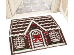 Tapete De Natal Antiderrapante Em Formato De Casinha De Gengibre, 60 X 90 Cm |