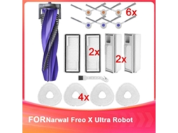 Kit Completo De Acessórios De Reposição Com 16 Peças Para O Aspirador Robô Freo X Ultra._ozo
