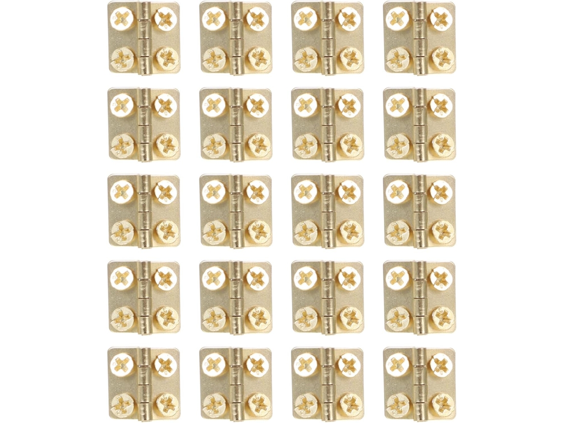 Dobradiça Dobrável De Ferro Villcase Mini 12mm Com Parafusos Para Pequenas Caixas Joias, Artesanato E Baús De Madeira