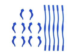 Suporte de Óculos Silicone para Crianças, Cordão, Alça, Ganchos Orelha, Azul GOKOCO