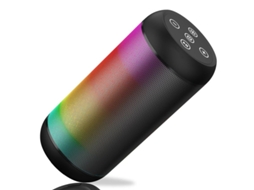 Alto Falante Portátil Sem Fio Bluetooth Com Luzes Rgb, Alto Falante Com Som Estéreo, Alto Falante Para Festa, Casa, Exterior Yizhood (preto)