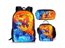Mochila De Estudante Panoona Play Conjunto 3 Peças Lancheira Estojo 17 Pol 44cm Estilo 11