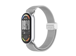 Bracelete Para Xiaomi Smart Band 10/9/8 - Nylon Elástico - Cabeça De Metal - Fivela Magnética De Plástico Concha Do Mar