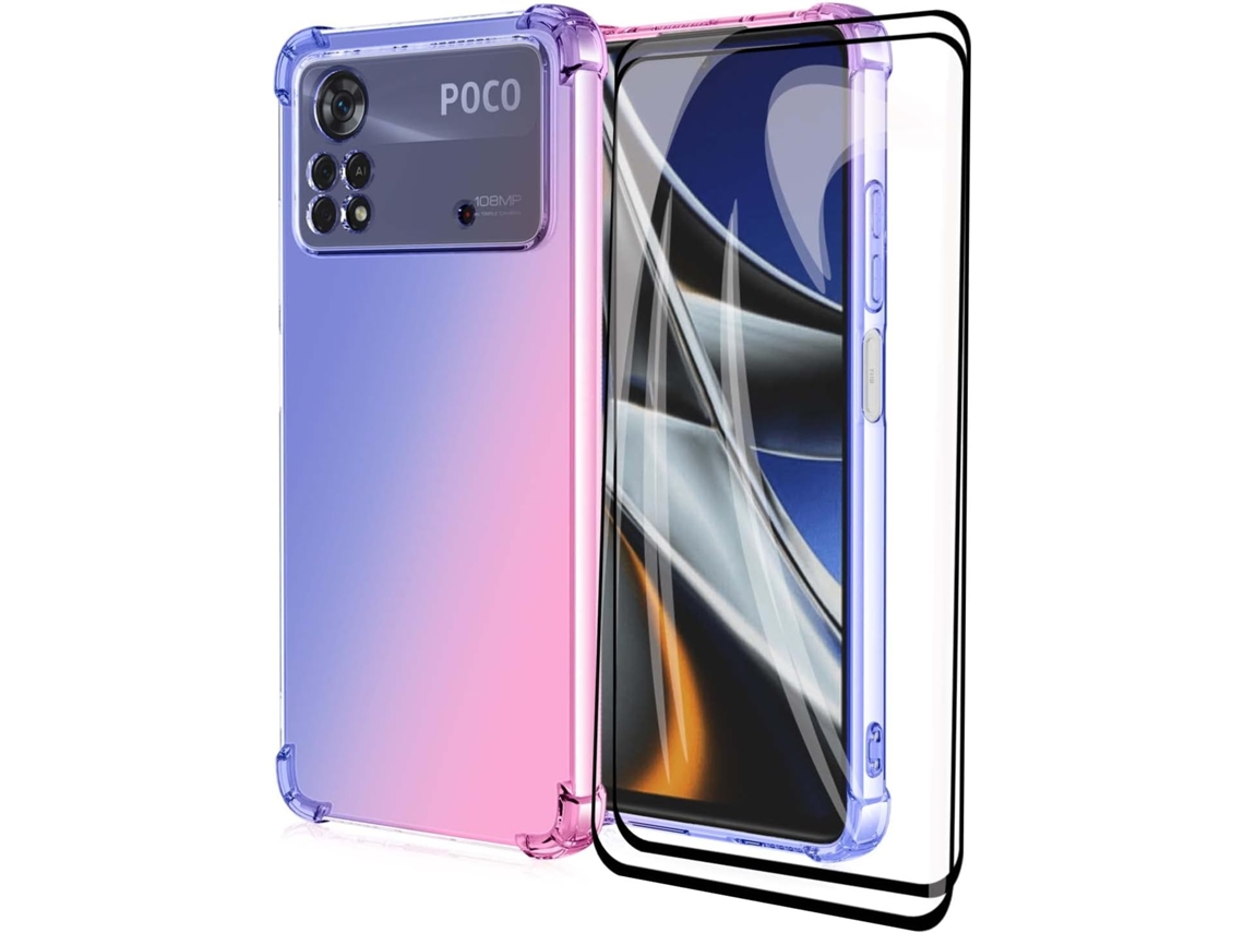 Película De Ecrã Antichoque Design Para Xiaomi Xiaomi Poco M4 Pro 4g Hongwe. Pele Sintética Multicor