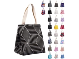 Lancheira Térmica Feminina, Durável, Aberta, Dobrável, Portátil, Com Bolsos Internos, Bolsa Térmica Resistente À Água Para Adultos Slowmoose