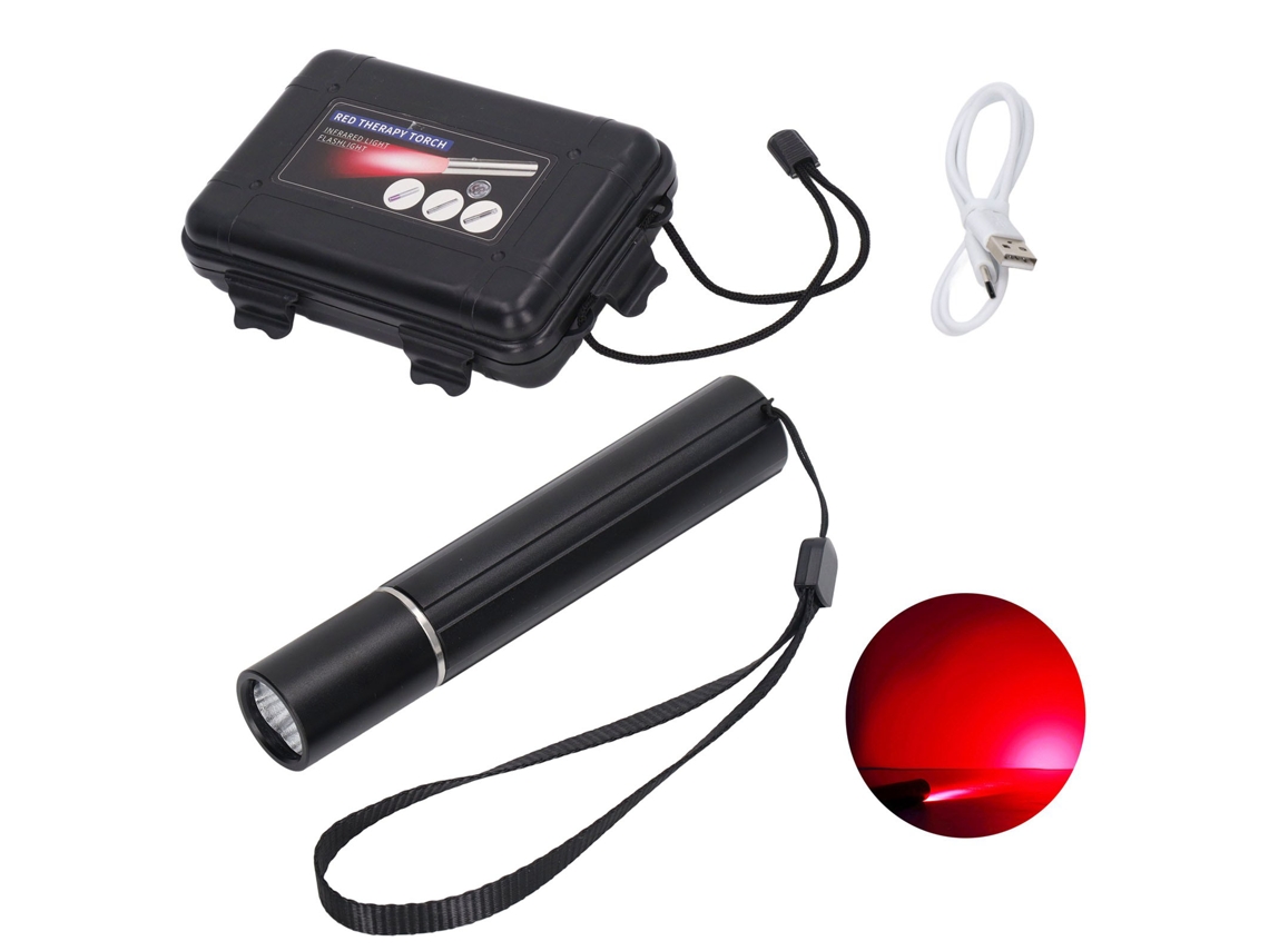 2026 lanterna Led de Terapia Recarregável 2200mah 9w, 630nm 660nm 850nm Vermelho Infrarrojo, Alumínio, Portátil