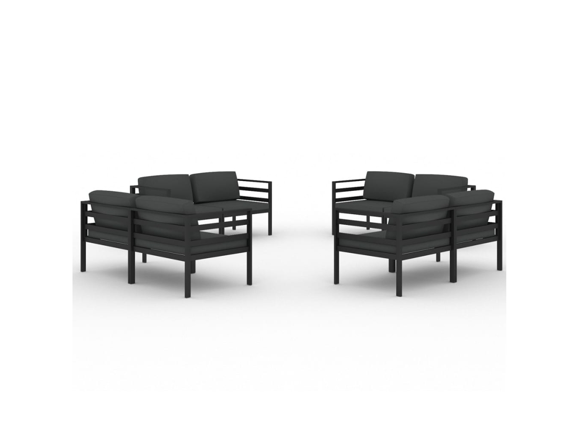 Garden Lounge Set, Garden Lounge Sets Vidaxl Antracite Alumínio (n/a)