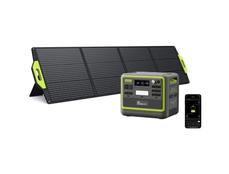 Esta??o De Energia Port?til Fossibot F2400 2048wh 2400w Lifepo4 + Painel Solar Dobr?vel 200w, Ideal Para Exterior