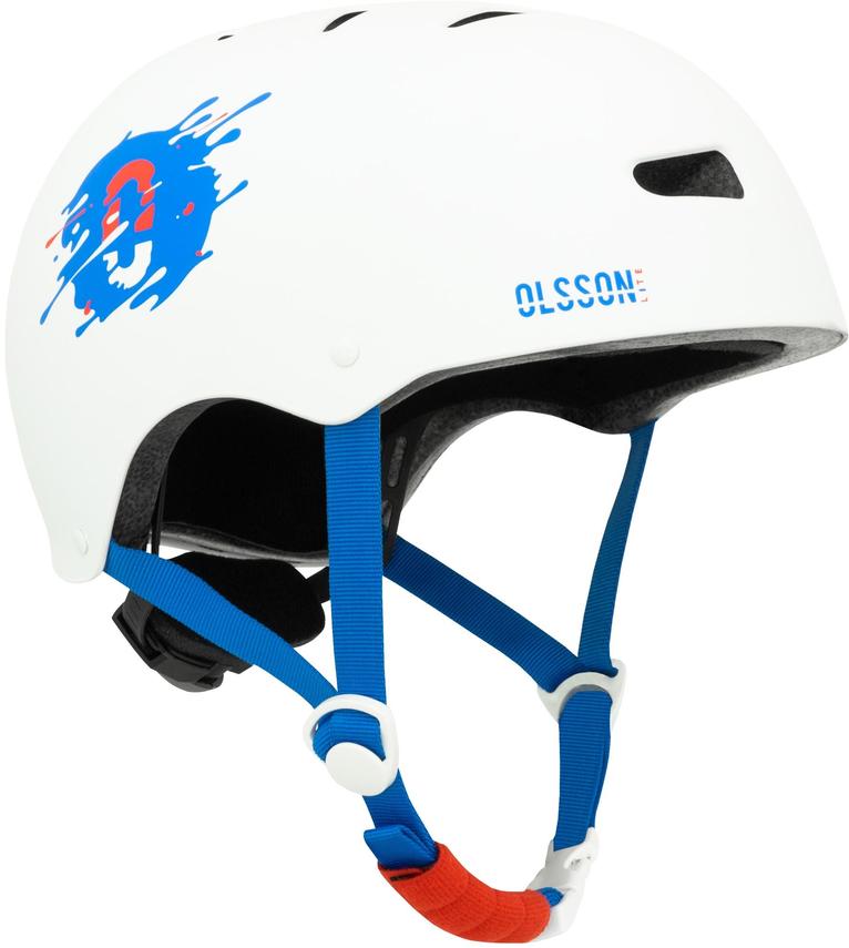 Capacete Crianças OLSSON SUPER HERO - Branco S/M (50-52cm) Trotineta Skate Patim