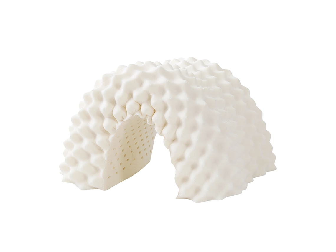 Almofada de Látex Natural para Cabeça e Pescoço Macia Confortável 35x55cm Wolf Tooth Model