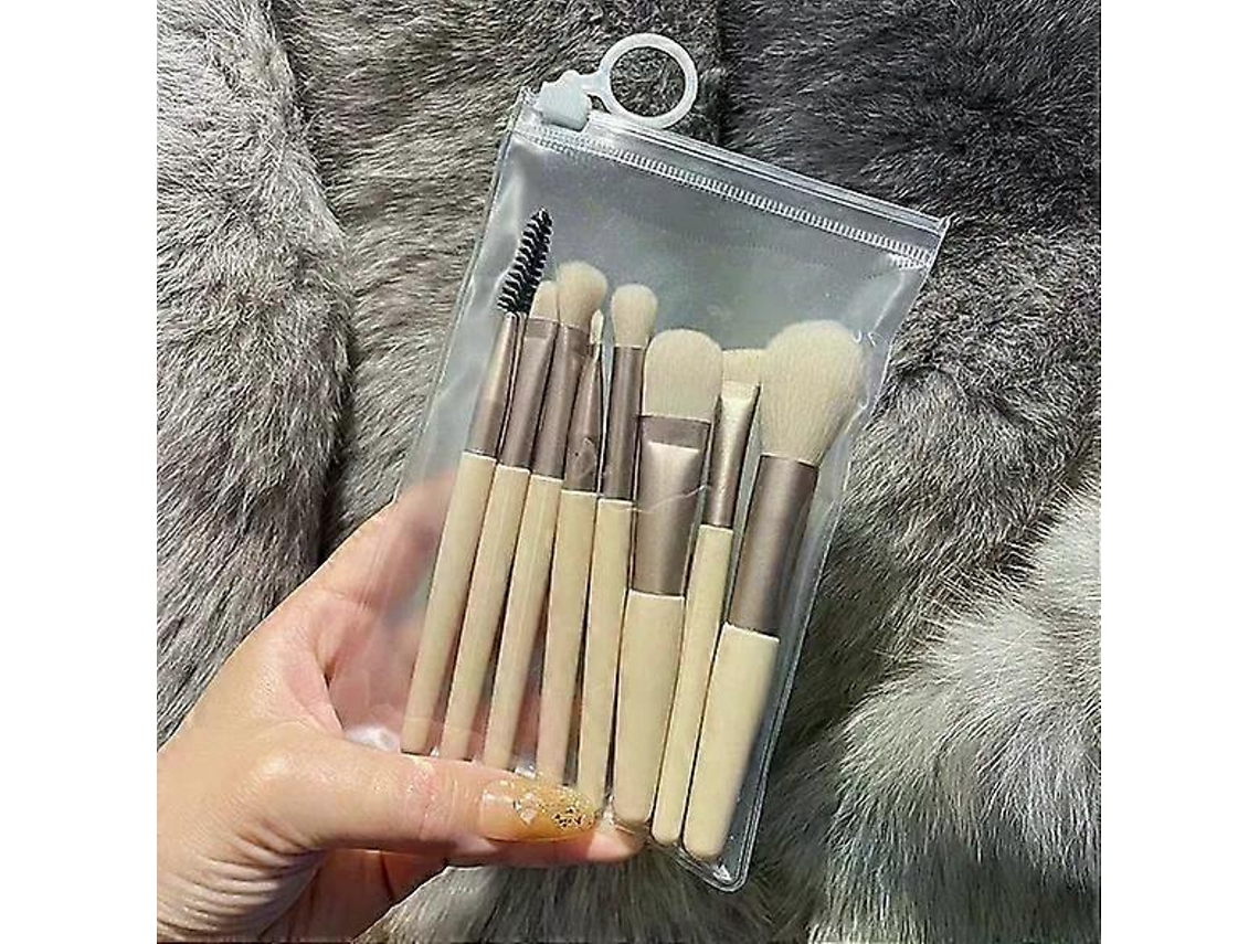 Conjunto De 8 Pincéis De Maquiagem Portáteis, Mini Pincéis Macios Para Corretivo, Pó Solto, Sombra, Base, Ferramentas De Beleza. Everley891