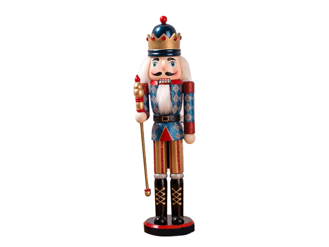Enfeites de soldado quebra-nozes de 38 cm, figura de madeira para decoração de casa, aniversário e Natal, presentes de ano novo para crianças