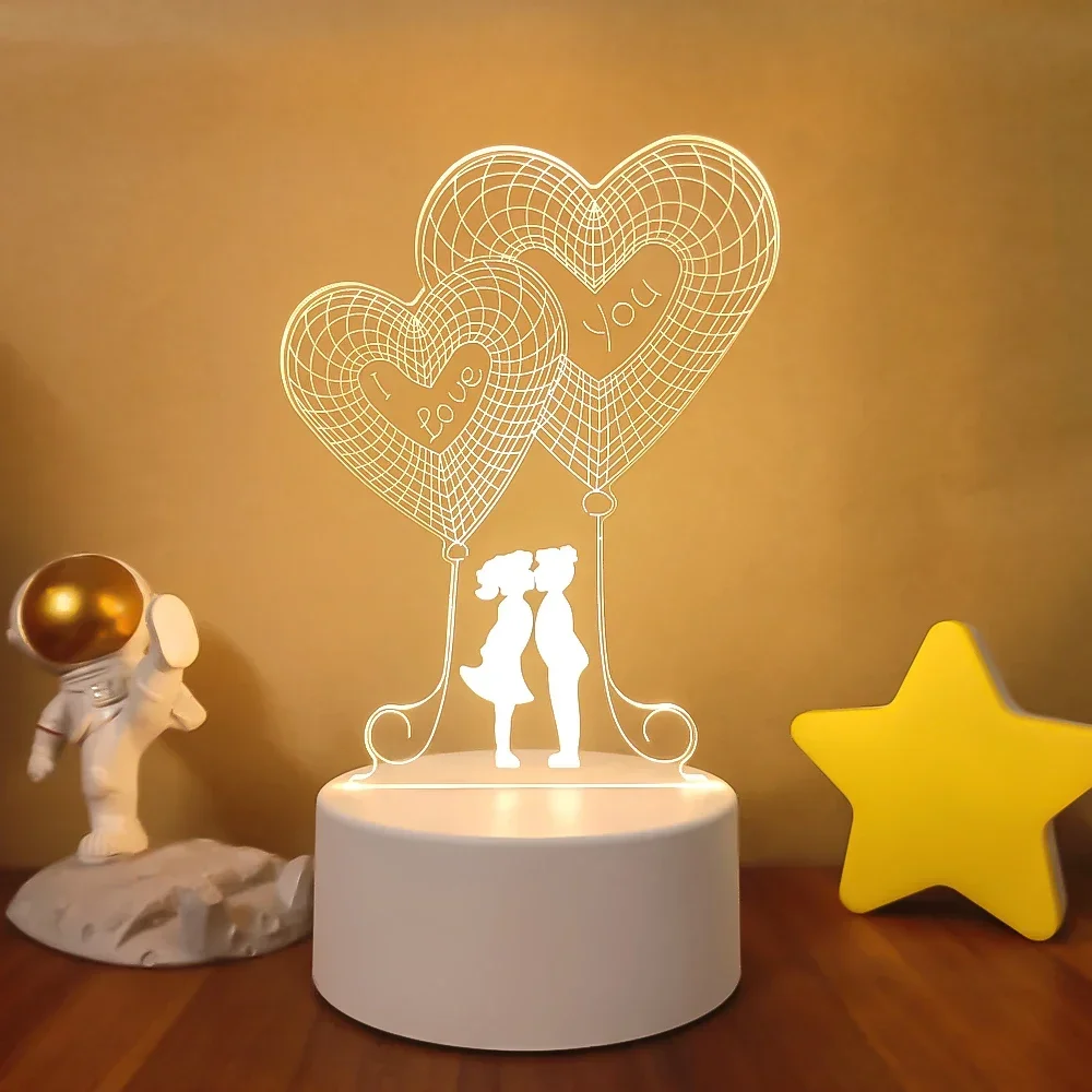 Luminária Noturna Led 3d Criativa, Luz Decorativa para Casa MDUG (luz de 7 Cores)