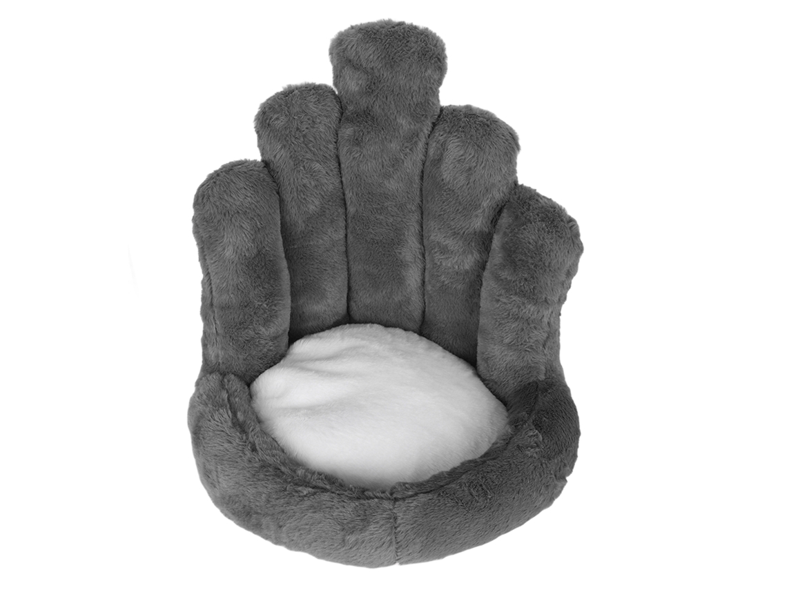 Coxinha de cadeira fofa, com encosto de 5 dedos, confortável, antiaderente, decorativa, cinza S/MARCA