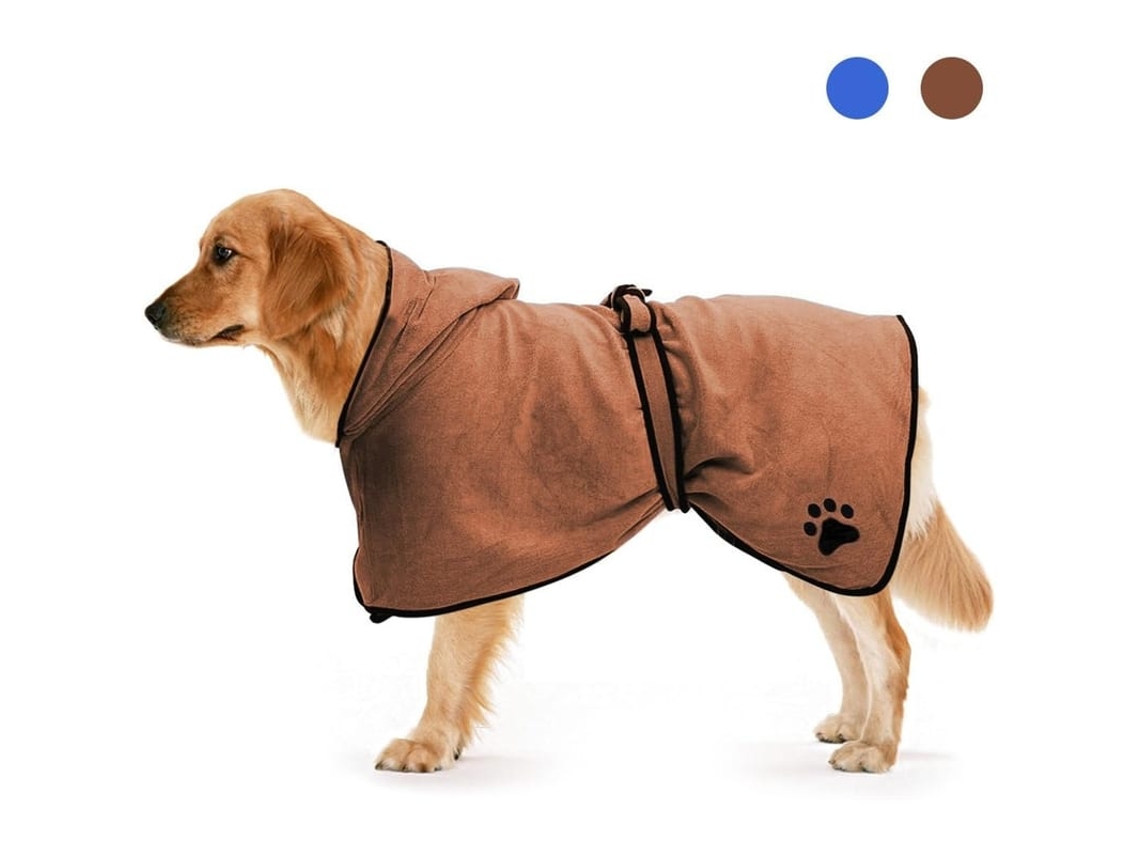 2026-bata De Banho Para Cão De Microfibra Ultra Absorvente E Secagem Rápida