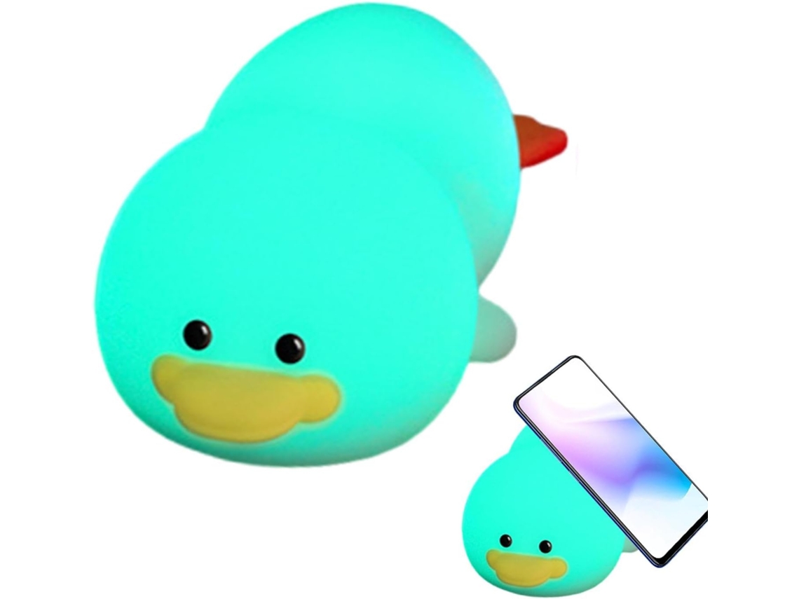 Luminária Noturna Pato Para Crianças, Lâmpada De Silicone Recarregável