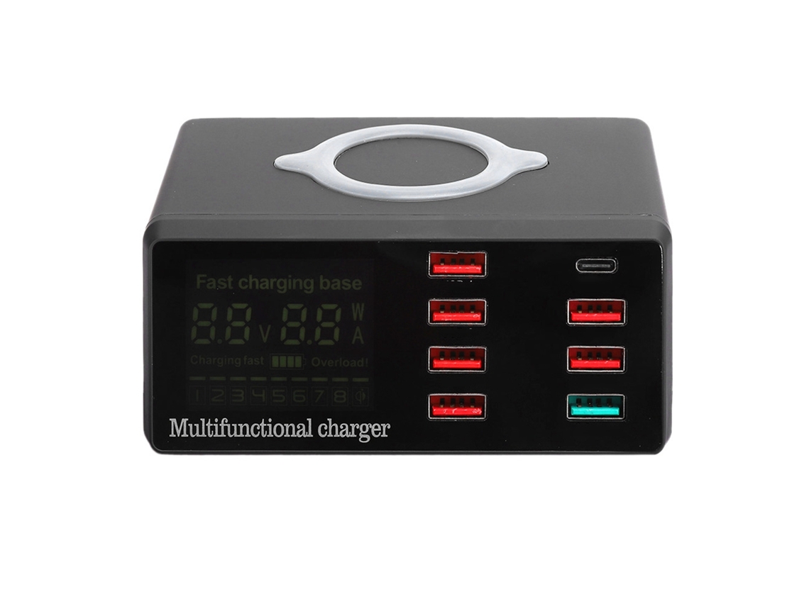 Carregador Sem Fio (display Digital Inteligente, Carregamento Usb Com Múltiplas Portas)