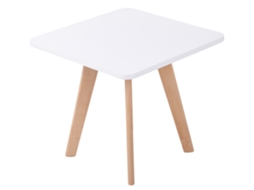 Mesa De Apoio Almeria Angular Branco Natura (quadrado)