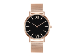 Reloj Hombre De Cuarzo Con Correa De Malla Acero Inoxidable (oro Rosa)