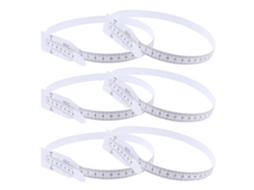 Conjunto Com 6 Fitas Métricas Flexíveis De Plástico Branco Para Medições Precisas.