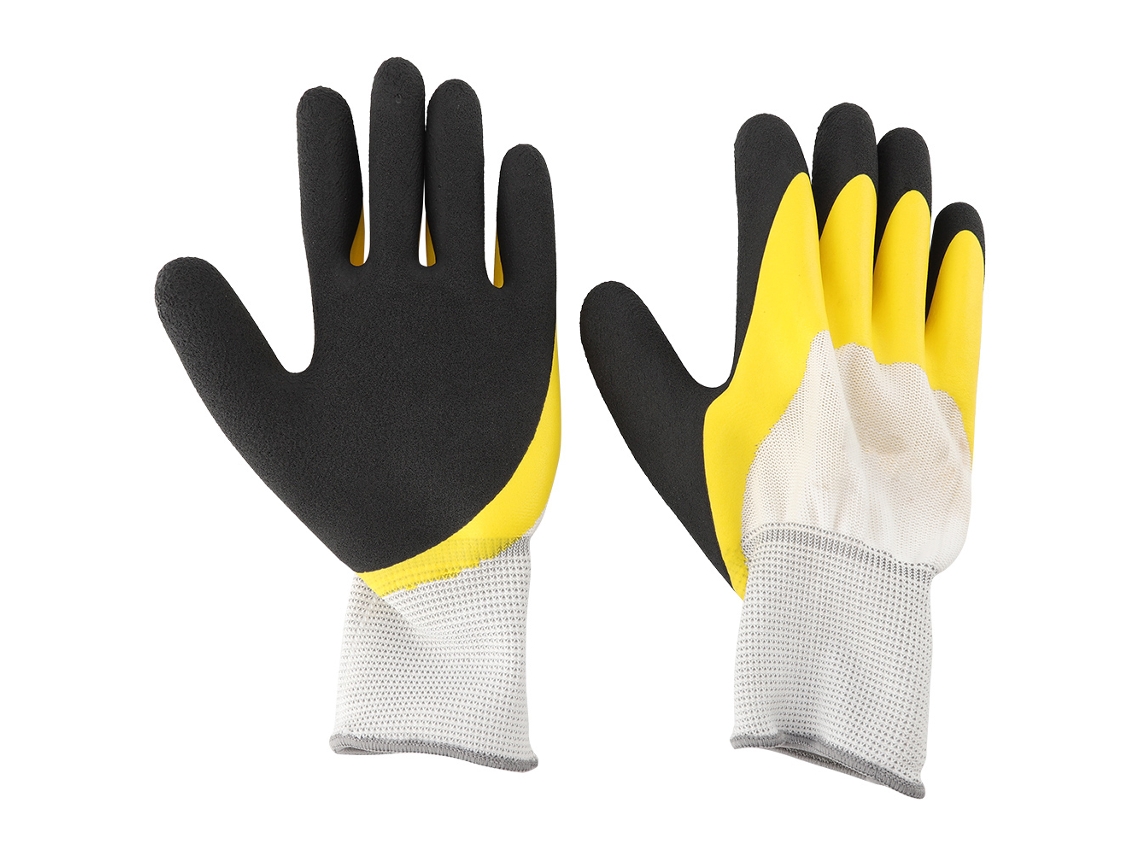 Primerox luvas de Trabalho Jardim Antiaderentes Resistentes À Úmida Proteção Ergonômica 23cm Amarelo