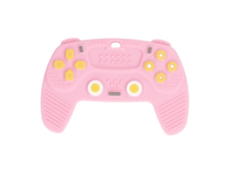 Mali chupeta de Silicone Macio em Forma de Controle de Jogo para Bebê com Botões Variados Rosa