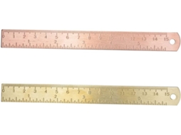 Lurelia Régua Metálica 2 Peças 15cm Com Alta Precisão E Escala Dupla Para Escola E Escritório