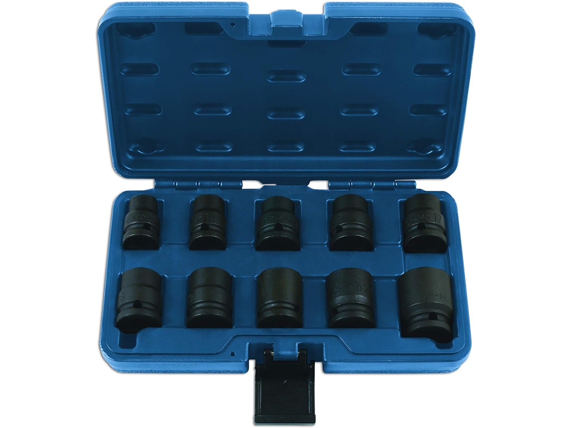 Conjunto De Soquetes De Impacto Tools 7609 Com Encaixe De 1/2" E 10 Peças