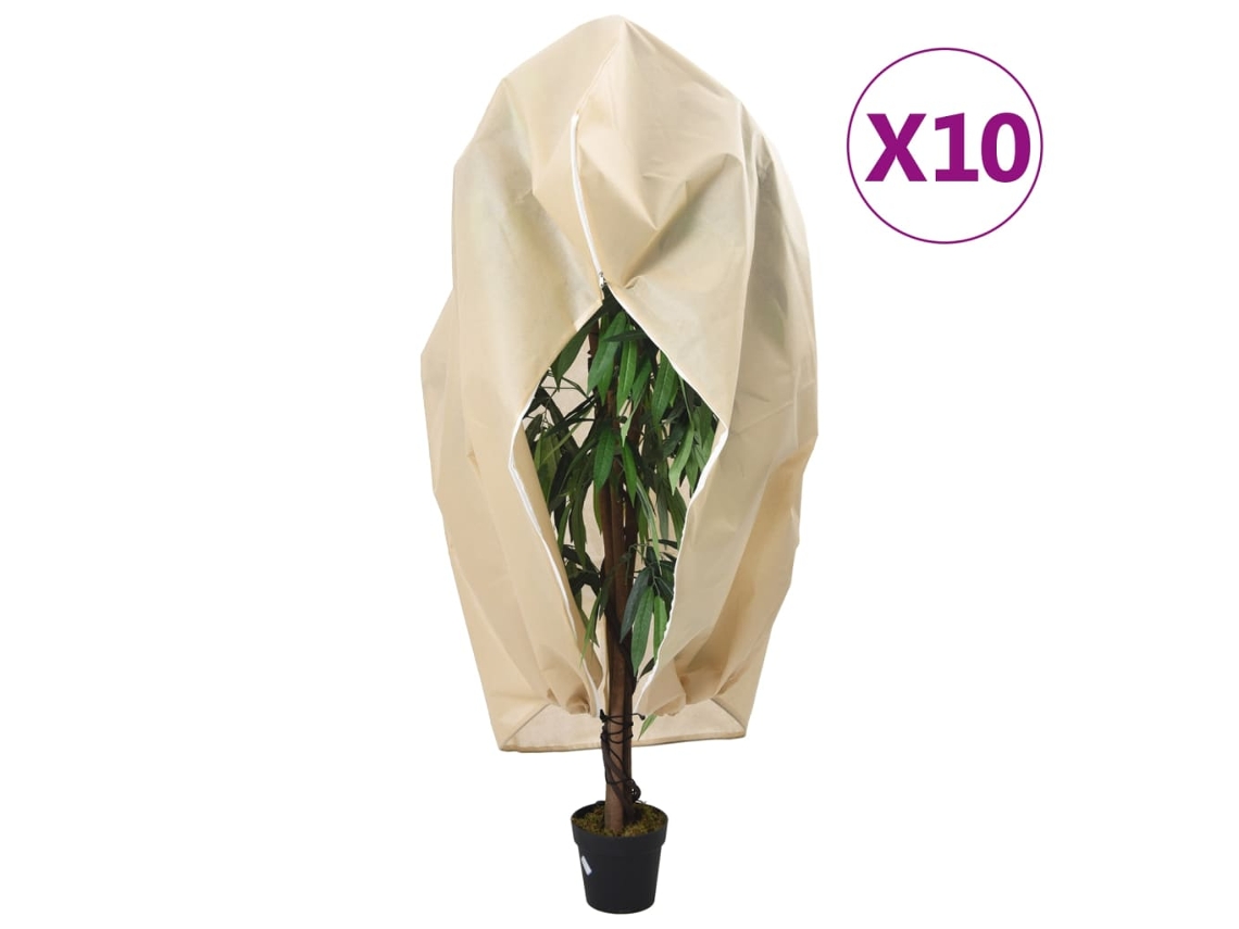 Vidaxl Coberturas Para Plantas Com Fecho 10 Pcs 70 G/m² 3,93x3 M