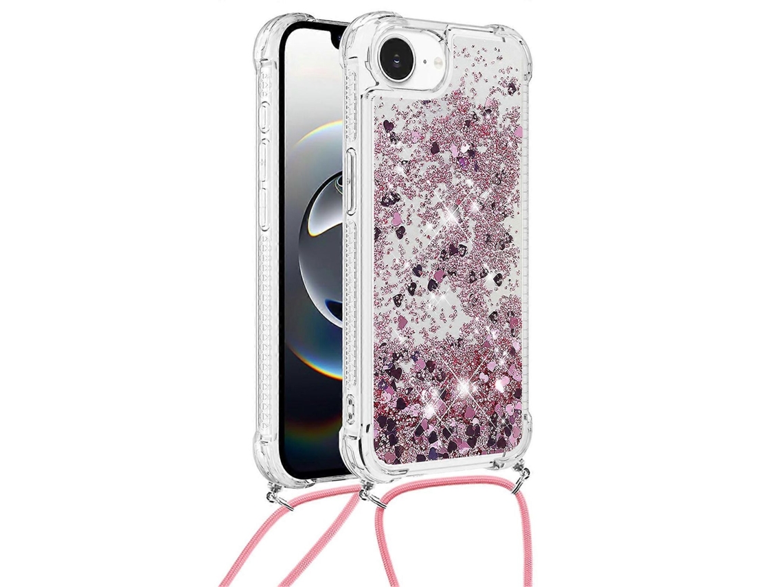 Capa De Tpu Compatível Com Iphone 16e Com Design De Areia Movediça E Cordão - Wellngs