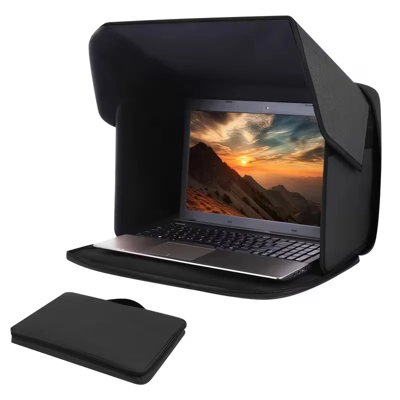 (preto, 16 Polegadas) Protetor Solar Dobrável E Leve Para Laptop, Portátil E Durável, Com Design Dobrável.