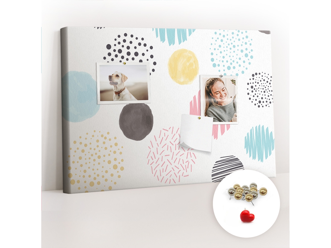Lousa De Cortiça Padrão Geométrico Para O Quarto Das Crianças Espelharte (60x40 Cm)