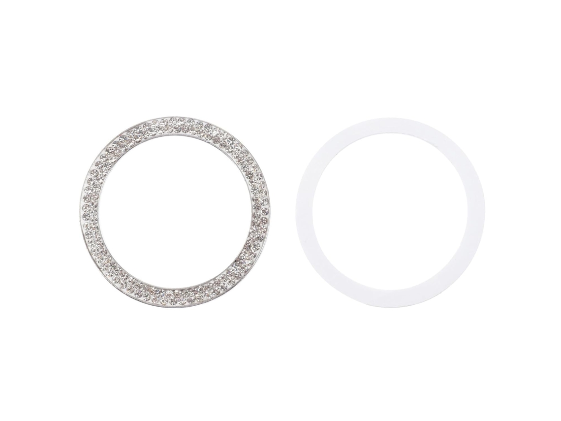 Anel Decorativo Com Strass Branco Para Botão De Partida Do Carro, Em Liga Metálica.