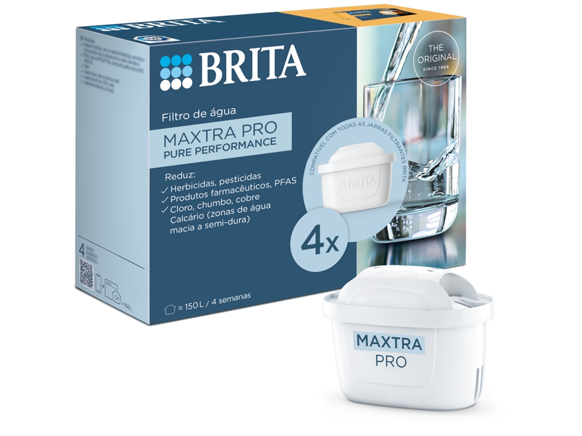 BRITA Cartucho Filtrante de Água MAXTRA PRO Pure Performance All-in-1) Pack 4 | Recarga original para todas as jarras BRITA (Outlet Caixa Aberta )
