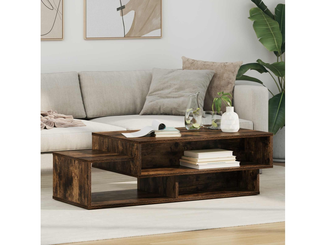 Vidaxl Mesa De Centro Carvalho Defumado 105 X 50 X 32,5 Cm